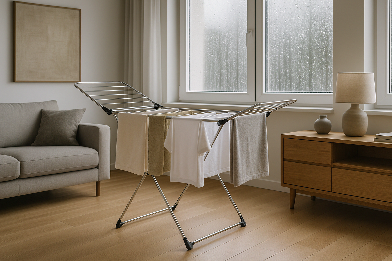 panni stesi in casa umidità