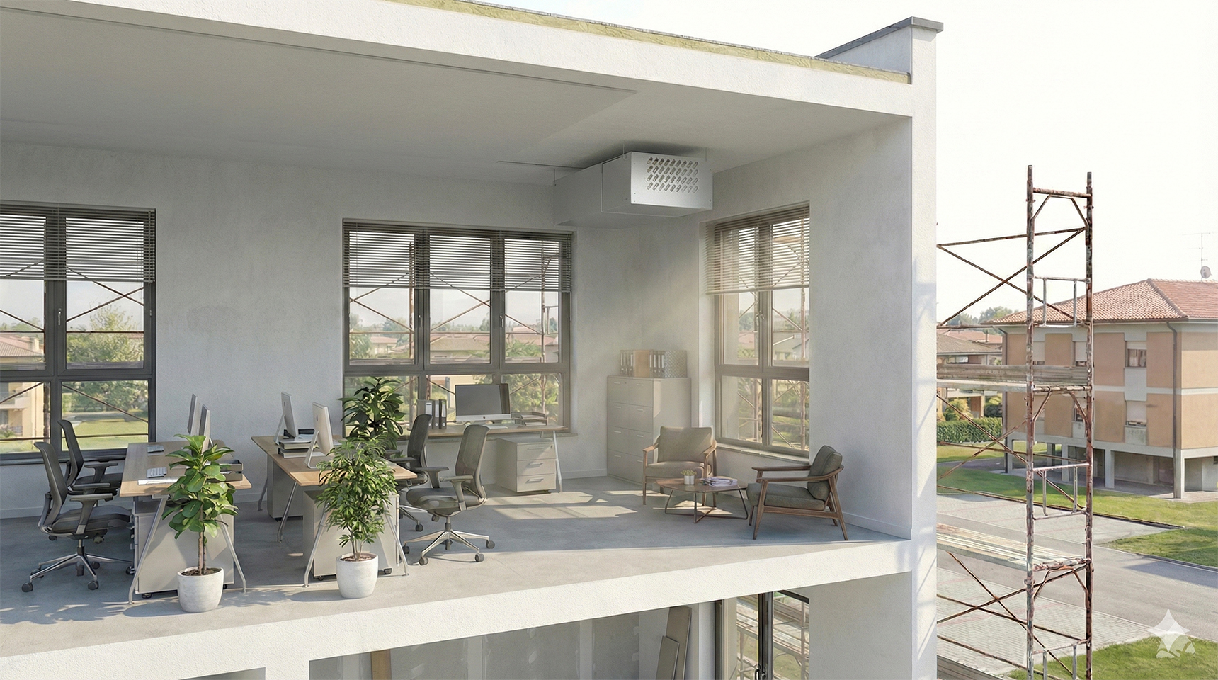 vmc decentralizzata helty flow600 in ufficio ristrutturato