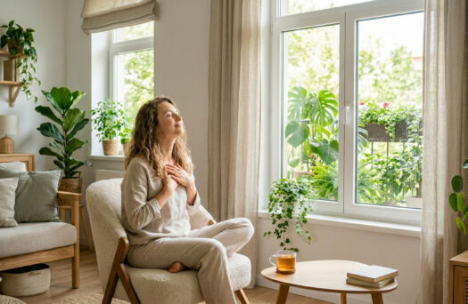 qualità aria indoor e vmc - donna respira sano