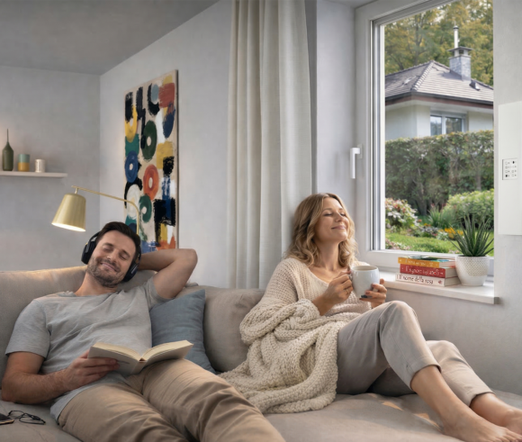 vmc flow30 ambientato salotto con persone