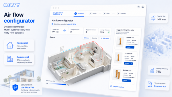 Helty air flow configurator