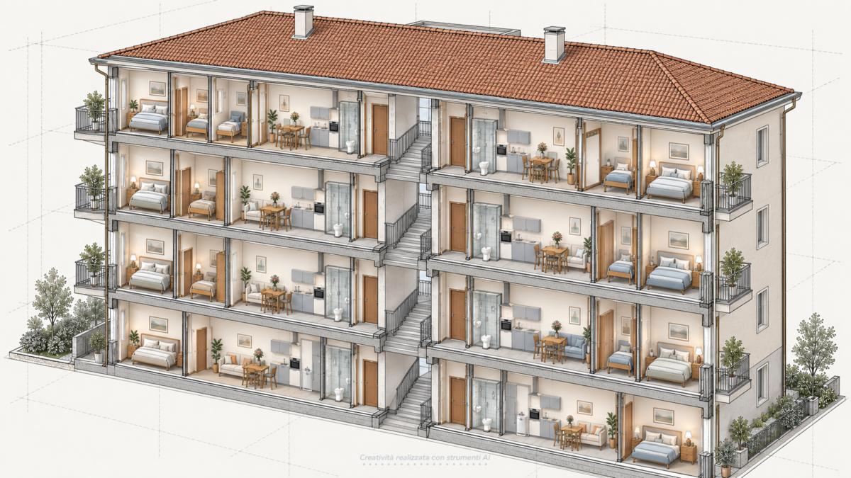 palazzina 8 appartamenti - studio architettura