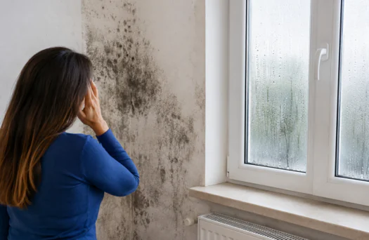 muffa sul muro e pericolo per la salute
