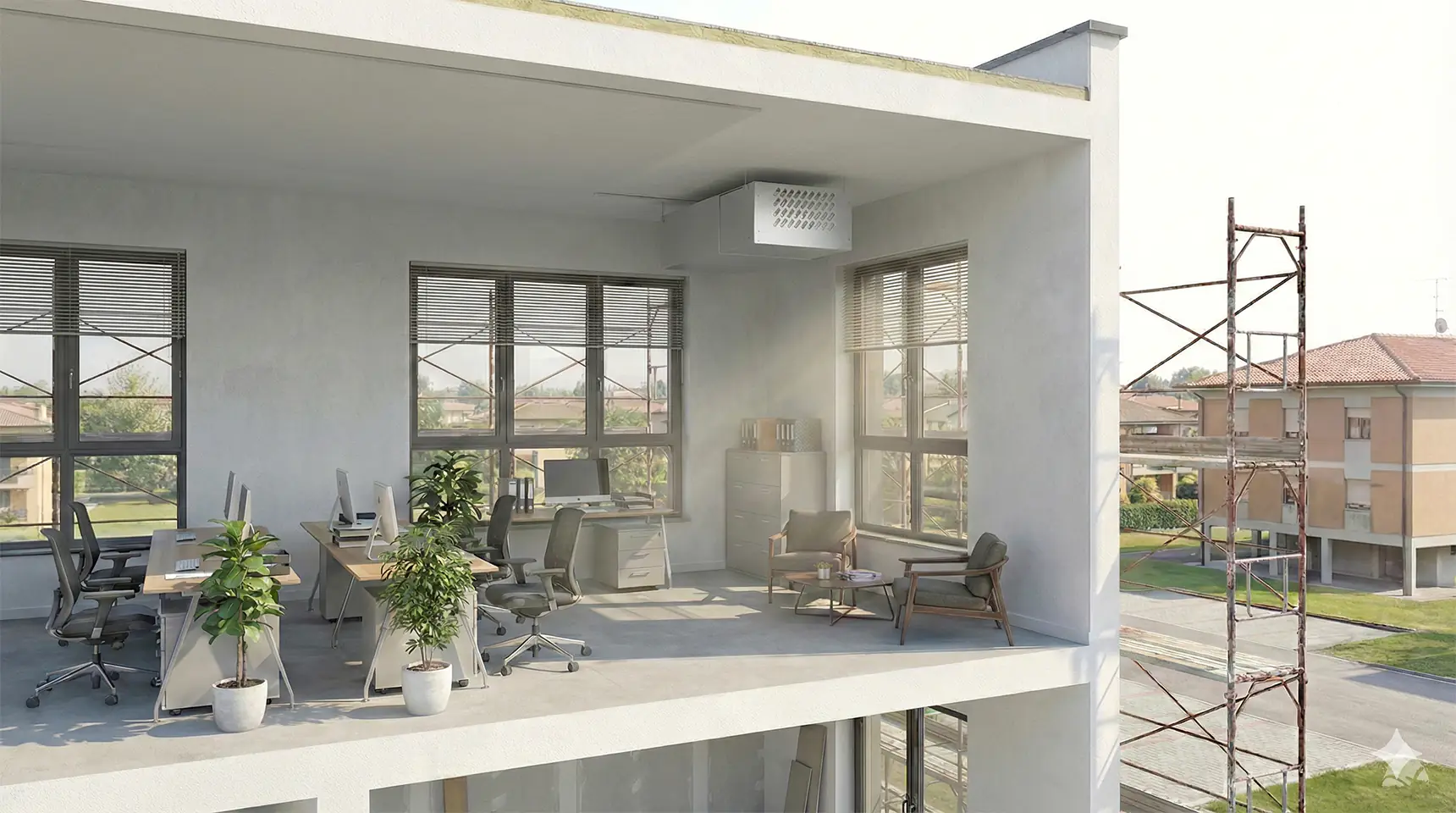 vmc decentralizzata helty flow600 in ufficio ristrutturato