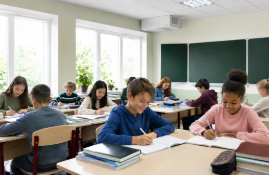 vmc in aula scolastica con studenti